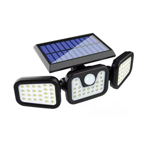 Arandela Solar de Parede 30W LED 3 Direções com Sensor