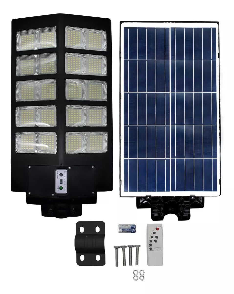 Luminaria Solar Publica Poste Rua Led 1000w Com Sensor Cor Preto - foto 3