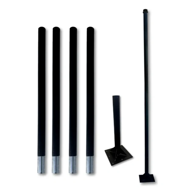 Poste De Aco 4 Metros Para Luminaria Publica Extensivel Modular Preto