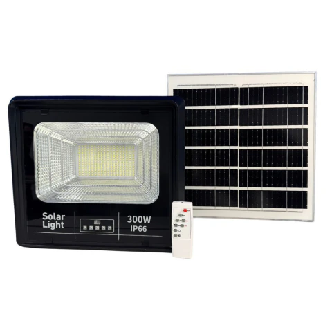 Refletor Solar 300w Led Ip66 Placa Solar Smd Branco Frio